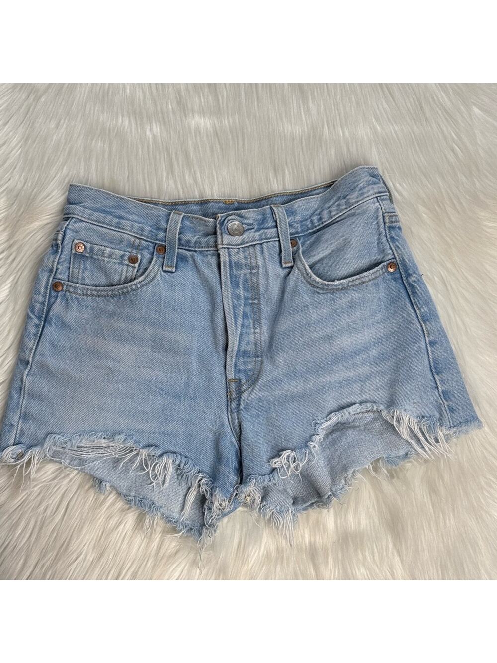 Levi’s Luxor Heat Light Wash High Rise Cut Offs